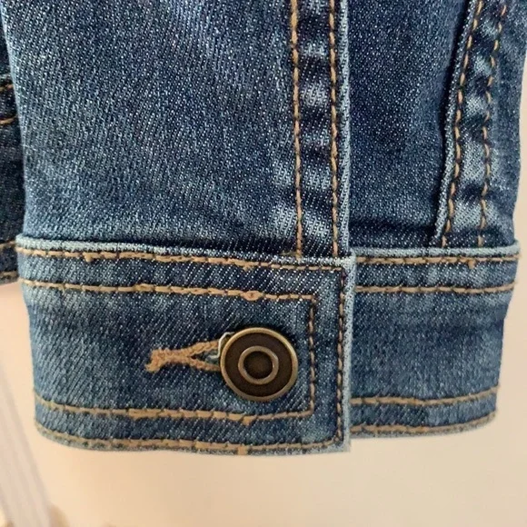 Hanna Andersson jean jacket embroidered flowers European size 140 US 10 - Picture 4 of 10